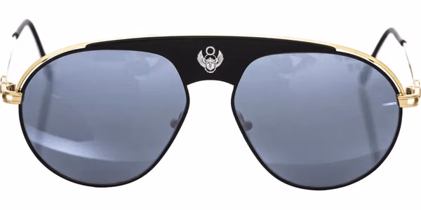 Black Metallic Men's Sunglass Shield
