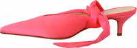 Pink Leather Lace Up Kitten Heels Pumps Shoes 3
