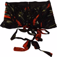 Black Corset Belt Stretch Waist Strap Silk Top 3