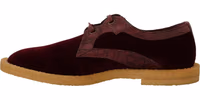 Bordeaux Velvet Exotic Leather Shoes 3
