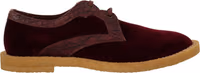 Bordeaux Velvet Exotic Leather Shoes 4