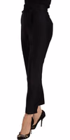 Black Wool High Waist Skinny Women Pants 1