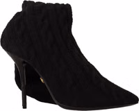 Black Stretch Socks Knee High Booties Shoes 5