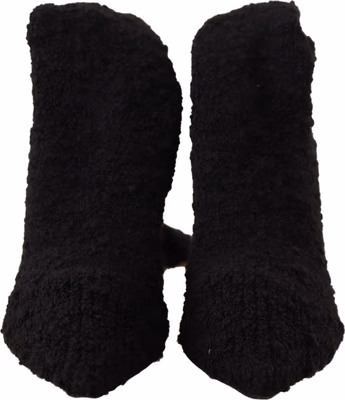 Black Stretch Socks Knee High Booties Shoes