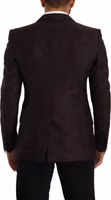 Purple Jacquard Single Breasted SICILIA Blazer 2