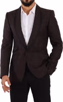 Purple Jacquard Single Breasted SICILIA Blazer 5