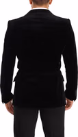 Black Velvet Single Breasted One Button Blazer 2