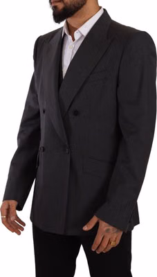 Gray Double Breasted 2 Piece SICILIA Blazer