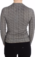 Black White Wool Top Cardigan Sweater 3