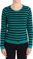 Green Black Silk Cashmere Sweater 1