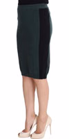 Green Wool Blend Pencil Skirt 2