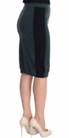 Green Wool Blend Pencil Skirt 4