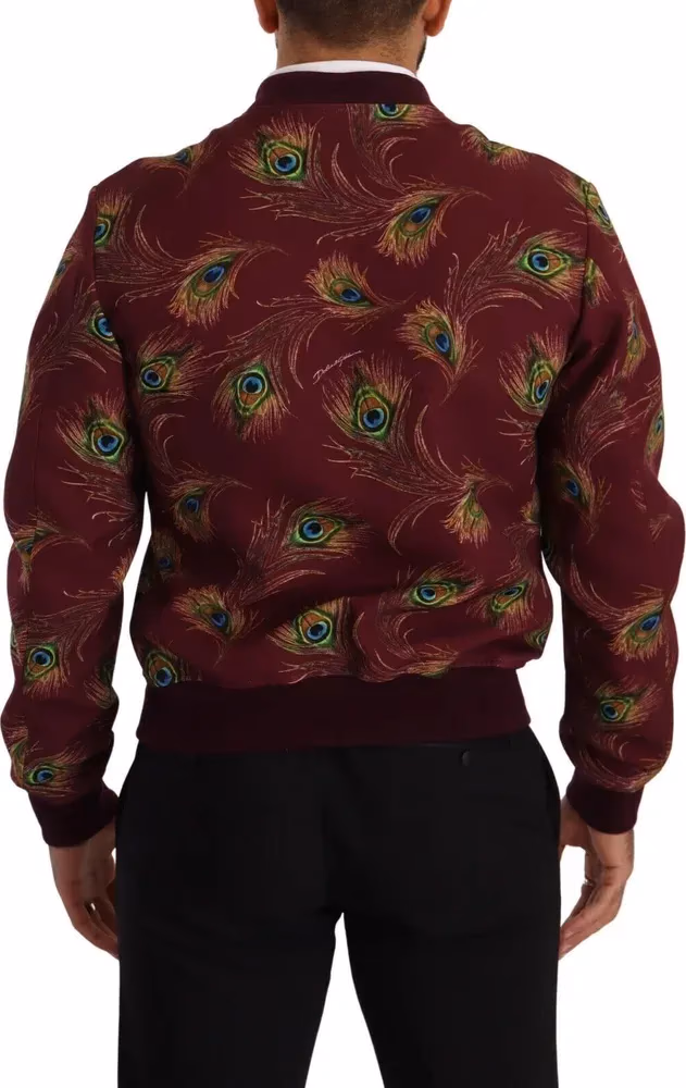 Red Peacock Polyester Stretch Full Zip Jacket