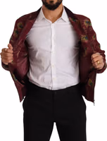 Red Peacock Polyester Stretch Full Zip Jacket 4