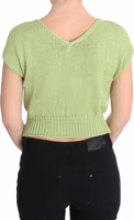 Green Cotton Blend Knitted Sweater 3