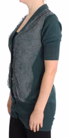 Green Lace Cotton Cardigan Sweater 2