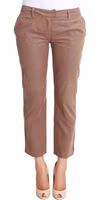 Brown Cropped Corduroys Pants 1