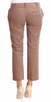Brown Cropped Corduroys Pants 3