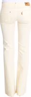 White Cotton Stretch Flare Jeans 3