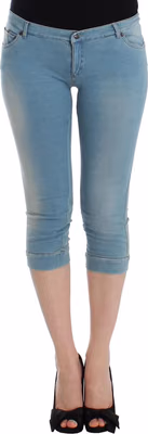 Blue Capri Pants Cropped Jeans