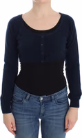 Blue Cashmere Cardigan Sweater 1