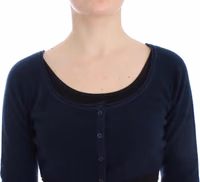Blue Cashmere Cardigan Sweater 5