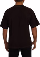 Bordeaux Cotton L-Amore Print Crewneck T-shirt 2