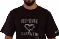 Bordeaux Cotton L-Amore Print Crewneck T-shirt 3