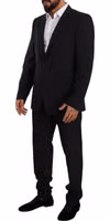 Blue GOLD Wool Single Breasted 2 Piece Suit 1