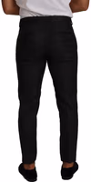 Gray Check Wool Formal Trouser Dress Pants 1