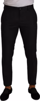 Gray Check Wool Formal Trouser Dress Pants 4