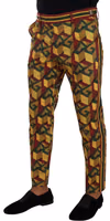 Multicolor Logo Mania Cotton Tapered Trouser Pants 2