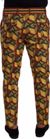 Multicolor Logo Mania Cotton Tapered Trouser Pants 3