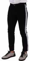 Black Cotton Stretch Skinny Corduroy Jeans 1