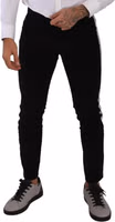 Black Cotton Stretch Skinny Corduroy Jeans 3