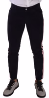 Blue Corduroy Cotton Stretch Skinny Jeans 3