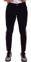 Blue Corduroy Cotton Stretch Skinny Jeans 4