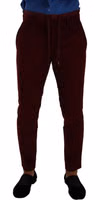 Bordeaux Velvet Mens Formal Trouser Dress Pants 4