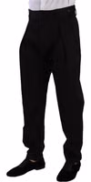 Black Cotton High Waist Men Trouser Dress Pants 1