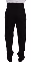 Black Cotton High Waist Men Trouser Dress Pants 2