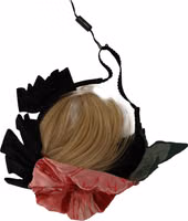 Black Silk White Hair Parrucchiera Diadem Headband 3