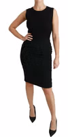 Black Lace Gown Bodycon Sheath Dress 4