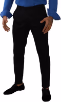 Black Brocade Skinny Formal Trouser Dress Pants 3