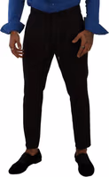 Bordeaux Wool Men Skinny Trouser Pants 3
