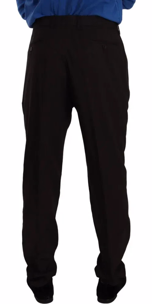 Brown Wool Skinny Formal Dress Pants