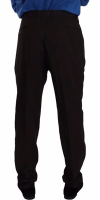 Brown Wool Skinny Formal Dress Pants