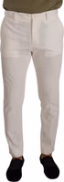 White Cotton Skinny Corduroy Trouser Pants 2