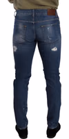 Blue Wash Cotton Stretch Slim Fit Denim Jeans 3