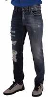 Blue Cotton Regular Denim Trousers Jeans 2