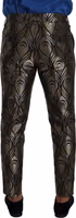 Silver Gold Jacquard Men Trouser Dress Pants 2